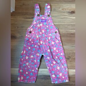 OshKosh B'gosh Pink Floral Kids Overalls